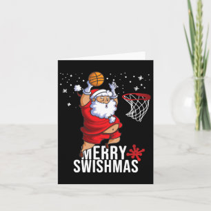 Merry Swishmas Santa Bysketbyll Christmas Pyjamas Card