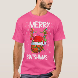 Merry Swishmas Ugly Christmas Basketball Christmas T-Shirt