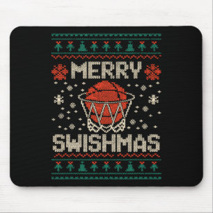 Merry Swishmas Ugly Christmas Sweater Bysketll Mouse Mat