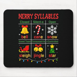 Merry Syllables Syllable Types Educational Kids Te Mouse Mat