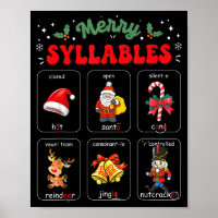 Merry Syllables Xmas Phonics Reading Teacher Holid