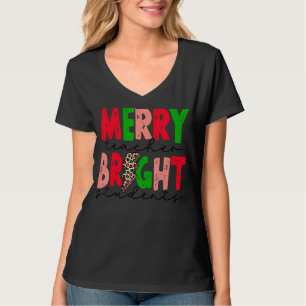 Merry Teacher Bright Students Lightning Teacher Ch T-Shirt