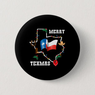 Merry Texmas Texas Flag Christmas Xmas Family Holi 6 Cm Round Badge