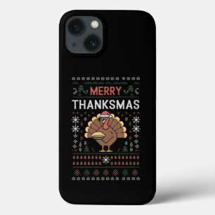 Merry Thanksmas Christmas Thanksgiving Turkey  iPhone 13 Case