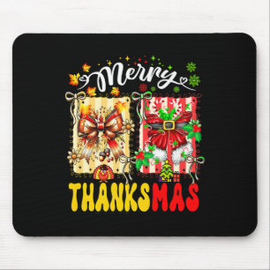 Merry Thanksmas Thanksgiving Christmas Coquette Bo Mouse Mat
