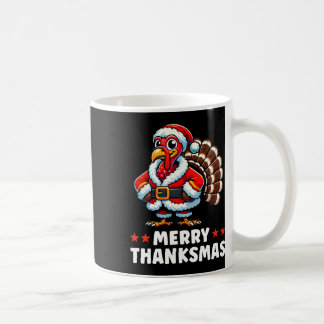 Merry Thanksmas Thanksgiving Turkey Xmas Funny Coffee Mug