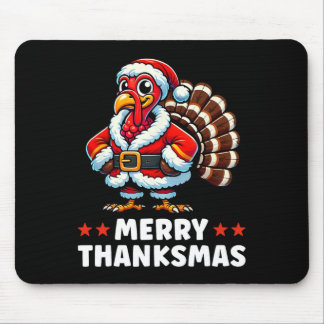Merry Thanksmas Thanksgiving Turkey Xmas Funny Mouse Mat