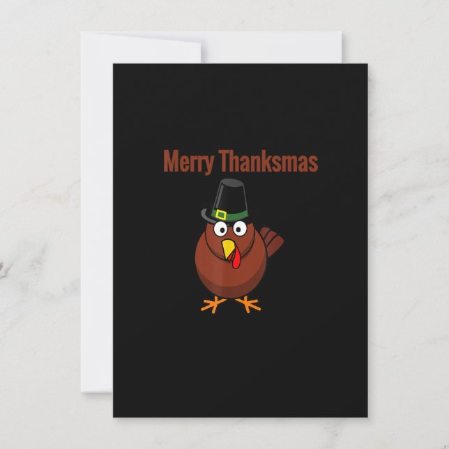 Merry Thanksmas Turkey Holiday Limited Edition Tha Invitation (Front)