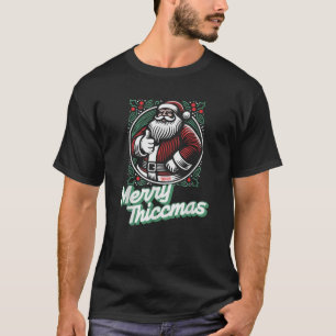 Merry Thiccmas Funny Thicc Santa Claus Fit2Serve  T-Shirt