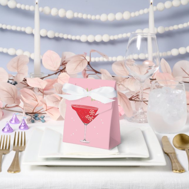 Merry-tini Merry Martini Holiday Cocktail Party Favour Box (Wedding)