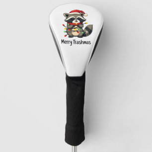 Merry Trashmas Funny Racoon Christmas Holiday  Golf Head Cover