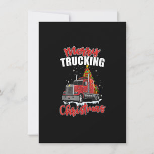 Merry Trucking Christmas For Sarcastic Xmas Truck  Invitation