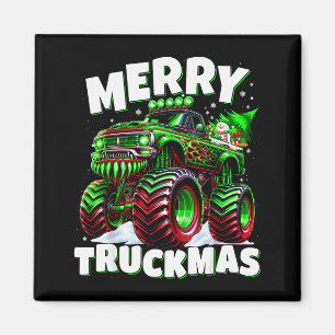 Merry Truckmas Truck Kids &amp; Boys Christmas  Magnet