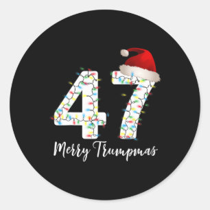 Merry Trumpmas 47 Family Matching Pj Funny Christm Classic Round Sticker
