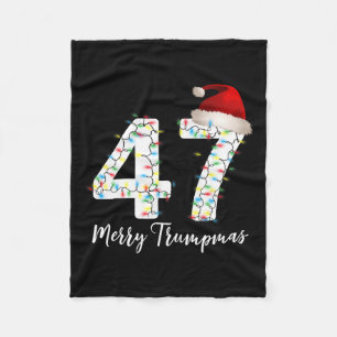 Merry Trumpmas 47 Family Matching Pj Funny Christm Fleece Blanket