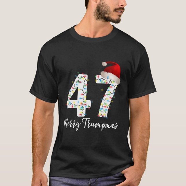 Merry Trumpmas 47 Family Matching Pj Funny Christm T-Shirt (Front)