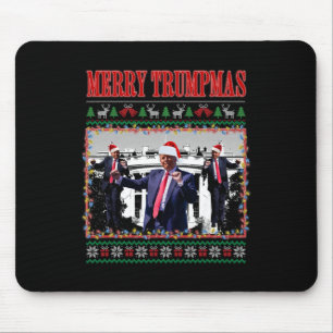 Merry Trumpmas Donald Trump Santa Family Xmas Ugly Mouse Mat