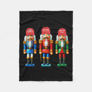 Merry Trumpmas Funny Nutcracker Making Memories To Fleece Blanket