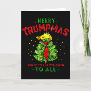 Merry Trumpmas Funny Santa Trump Christmas Tree Card