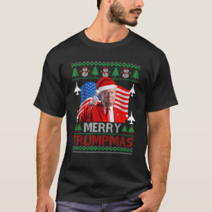 Merry Trumpmas Make Trump 2024 47th Ugly Christmas T-Shirt