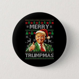 Merry Trumpmas - Santa Claus Donald Trump 6 Cm Round Badge