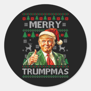 Merry Trumpmas - Santa Claus Donald Trump Classic Round Sticker