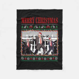 Merry Trumpmas - Santa Claus Donald Trump Dance Fleece Blanket