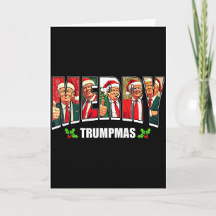 Merry Trumpmas Santa Trump Christmas Pajamas Funny Card