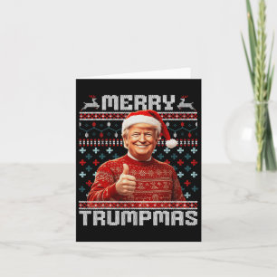 Merry Trumpmas Santa Trump Christmas Pyjamas Ugly Card