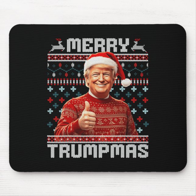 Merry Trumpmas Santa Trump Christmas Pyjamas Ugly  Mouse Mat (Front)