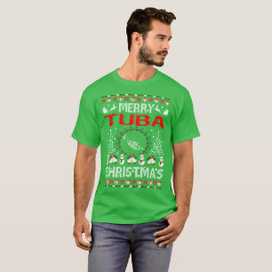 Merry Tuba Christmas Ugly Sweater Music Instrument