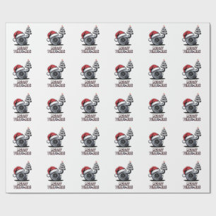 Merry Turbomas Turbo Mechanic Santa Christmas Wrapping Paper