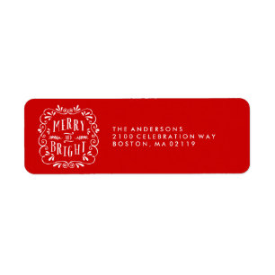 Merry Type   Holiday Address Labels