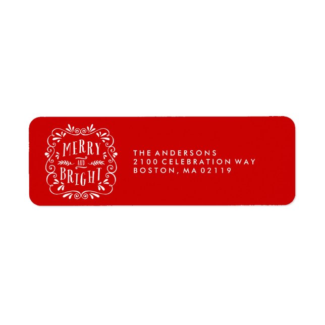 Merry Type | Holiday Address Labels (Front)