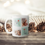 Merry Type | Holiday Photo Collage Mug<br><div class="desc">Customize this classic white mug with five of your favorite Instagram or square photos in a gridded collage layout. Add treasured photos of family, children or grandchildren to create a sweet keepsake and a one of a kind Christmas gift. "MERRY" is interspersed with your photos in festive letters formed with...</div>