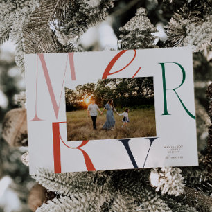 MERRY Typography Christmas Card