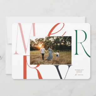 MERRY Typography Christmas Card
