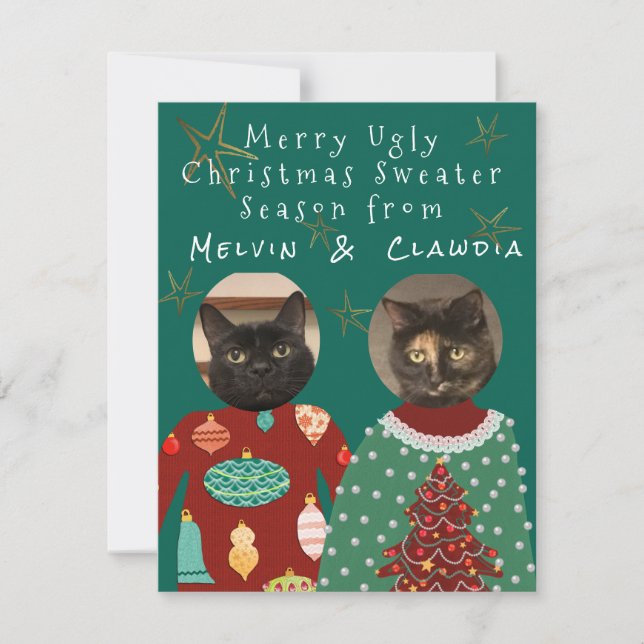 Merry Ugly Sweater Season Your Cats personalised (Front)