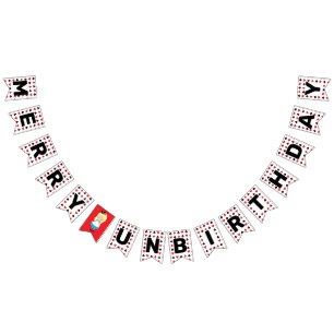 Merry Unbirthday Alice in Wonderland Book Party Bunting