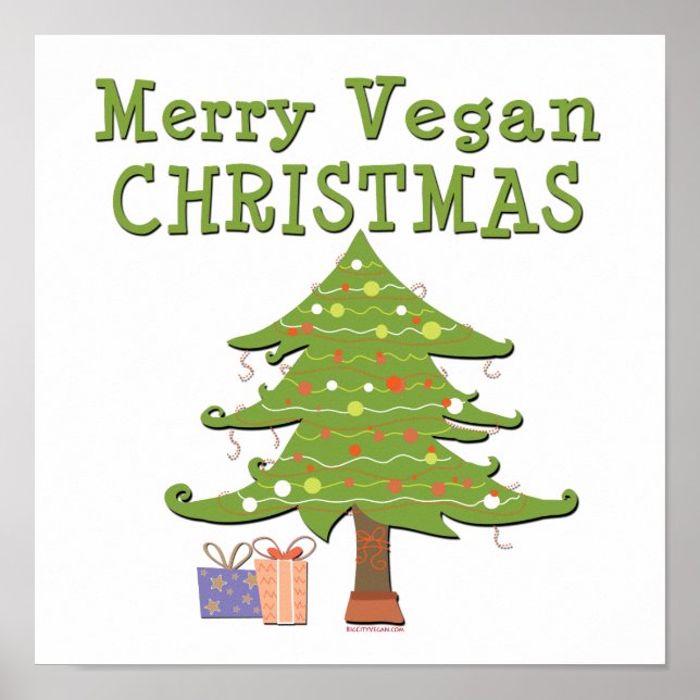 Merry Vegan Christmas Poster (Front)