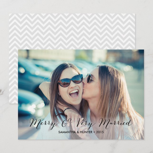 Merry & Very Married Couples Holiday Card (Front/Back)