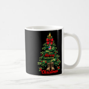 Merry Veteran Christmas Tree Xmas Family Matching Coffee Mug