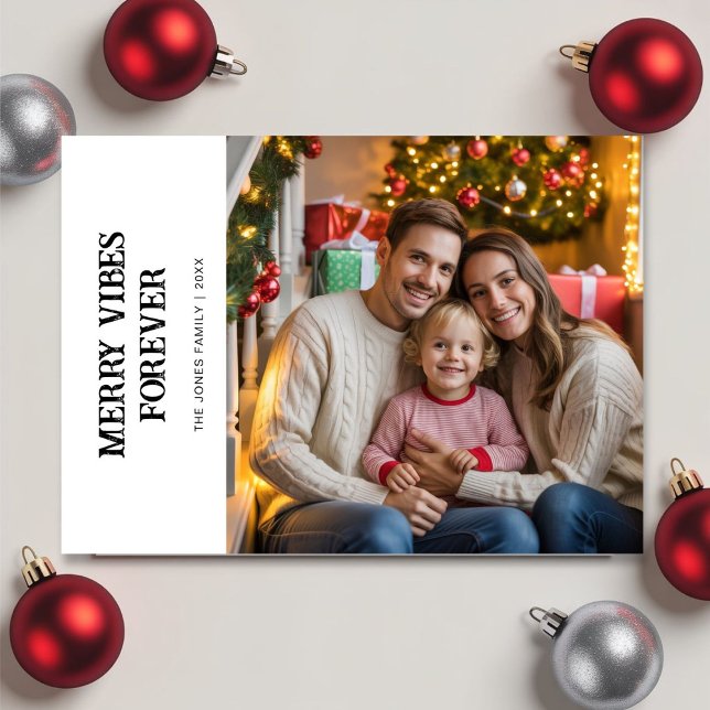 Merry Vibes Forever Neutral Family Card (Creator Uploaded)