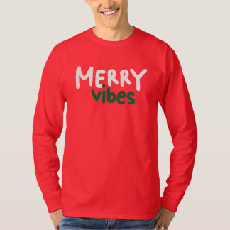 Merry Vibes - Men's Red Long Sleeve T-Shirt