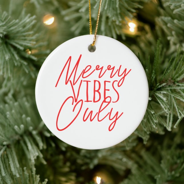 Merry Vibes Only  Ceramic Tree Decoration (Tree)