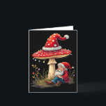 Merry Vintage Christmas Gnome Mushroom Santa Claus Card<br><div class="desc">Merry Vintage Christmas Gnome Mushroom Santa Claus</div>