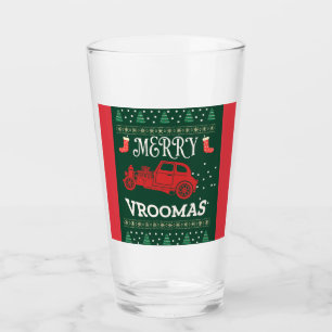 MERRY VROOMAS - CHRISTMAS UGLY SWEATER GLASS