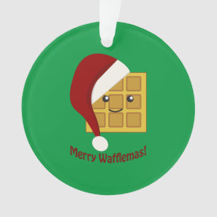 Merry Wafflemas Christmas Waffle Ornament