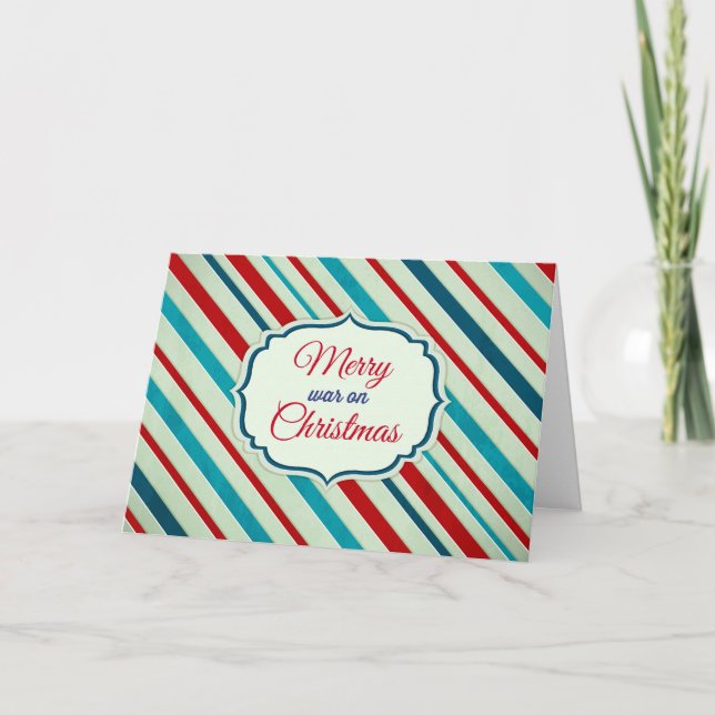 Merry War On Christmas Holiday Card (Front)