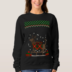 Merry Weiner Christmas Funny Dachshund Dog Christm Sweatshirt